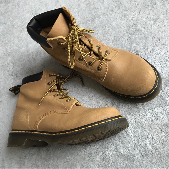 Dr. Martens Shoes - Dr. Martens Ben Hiker Combat Boot Tan Greasy Suede